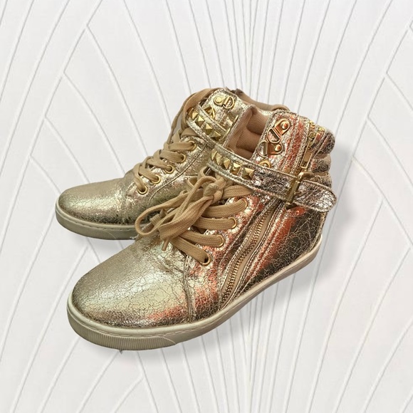 GOLD FLAKE Y2K SNEAKERS - Picture 1 of 5